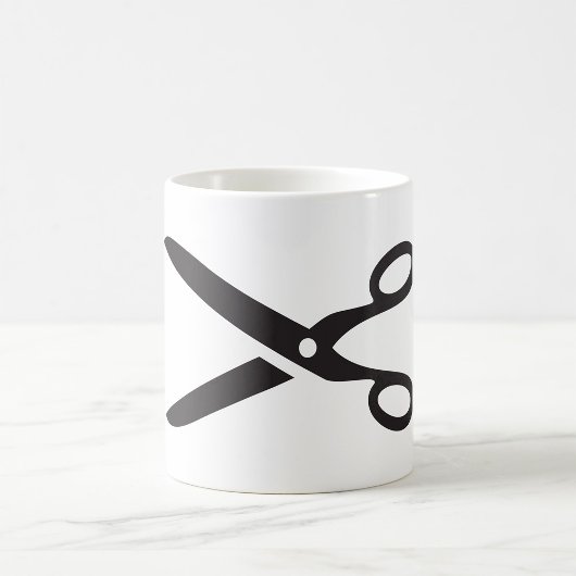 黒いハサミ コーヒーマグカップ