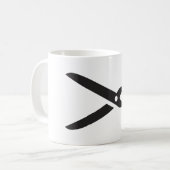 黒いハサミ コーヒーマグカップ (正面左)