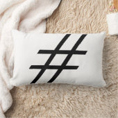 黒いハッシュタグ、 ランバークッション (ブランケット)