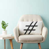 黒いハッシュタグ、 ランバークッション (椅子)