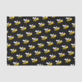 黒いハッピーなミツバチがかわいい 薄葉紙 (正面)