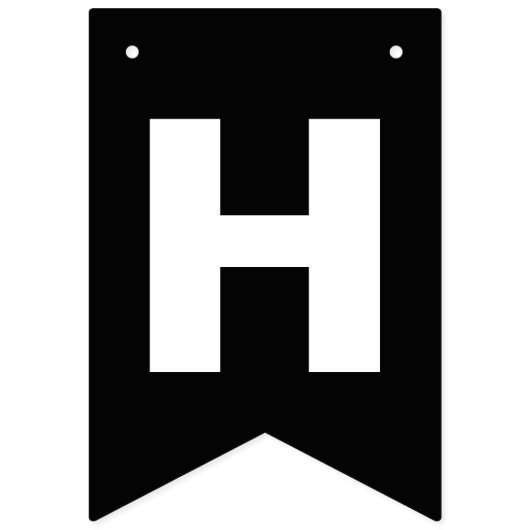 黒いハッピーバースデーおよび白い水玉模様との赤 バンティングフラッグ (第2の旗)