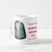 黒いハドソンの紋章のマグ コーヒーマグカップ (正面左)