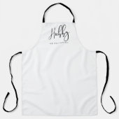 黒いハモダンビー文字の書名 エプロン (正面)