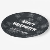 黒いハロウィン不気味カスタマイズ可能 ペーパープレート (アングル)
