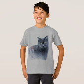 黒いハロウィン猫のTシャツ Tシャツ (正面フル)