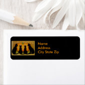 黒いハロウィン猫 ラベル (インサイチュ)