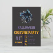 黒いハロウィン 怖い死神 招待状 (スタンド正面)