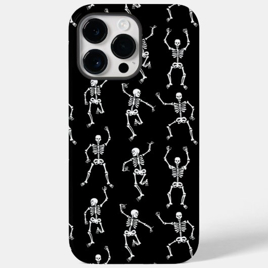 黒いハロウィーンスケルトン Case-Mate iPhoneケース (裏面)