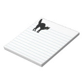 黒いハロウィーン猫シルエット裏打ち白紙 ノートパッド (回転)