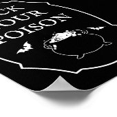 黒いハローウィンパーティあなたを毒に選ぶ ポスター (角)