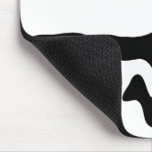 黒いハンドボールプレーヤーのロゴ マウスパッド (コーナー)