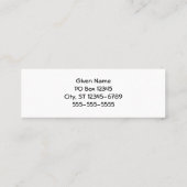 黒いハンドルひげ スキニー名刺 (裏面)