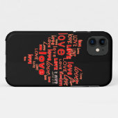 黒いハートおよび愛iphone 5の箱 Case-Mate iPhoneケース (裏面(横))