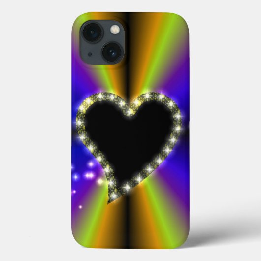 黒いハートと星の虹 Case-Mate iPhoneケース (裏面)