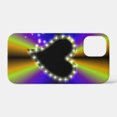 黒いハートと星の虹 Case-Mate iPhoneケース (裏面 (横))