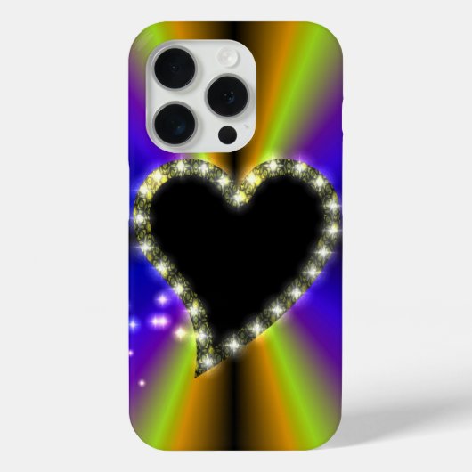 黒いハートと星の虹 Case-Mate iPhoneケース (裏面)
