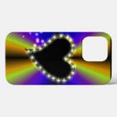 黒いハートと星の虹 Case-Mate iPhoneケース (裏面 (横))