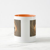 黒いハートと黄金の渦巻きラブマグとフラクタル マグカップ (中央)