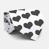 黒いハートのタイ ネクタイ (ロール)