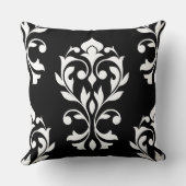 黒いハートのダマスク織2Way Lg Ptn II及び白 クッション (裏面)