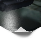 黒いハートのバラ フォトプリント            (角)