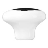 黒いハートの陶磁器のノブ セラミックノブ (側面)