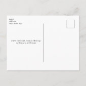 黒いハートフォント結婚式の日付を保存 ポストカード (裏面)