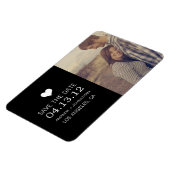 黒いハート写真Save The Date Magnet マグネット (左側)