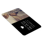 黒いハート写真Save The Date Magnet マグネット (右側)