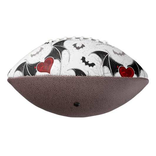 黒いハート翼のハロウィンこうもり アメリカンフットボール (回転270)