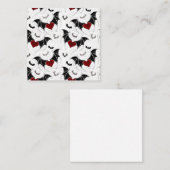 黒いハート翼のハロウィンこうもり コーリングカード (正面/裏面)