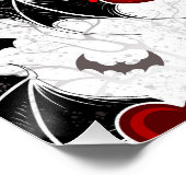 黒いハート翼のハロウィンこうもり ポスター (コーナー)