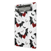 黒いハート翼のハロウィンこうもり ミニクリップボード (アングル2)