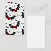黒いハート翼のハロウィンこうもり 紹介カード (正面/裏面)