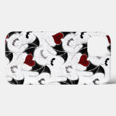 黒いハート翼のハロウィンこうもり Case-Mate iPhoneケース (裏面 (横))