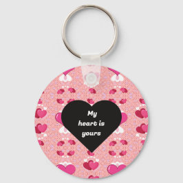 黒いハート鮮やかロマンチック壁紙 キーホルダー