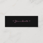 黒いハート3つのアネモネの小型名刺 スキニー名刺 (裏面)