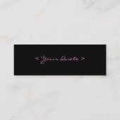 黒いハート3つのアネモネの小型名刺 スキニー名刺 (裏面)