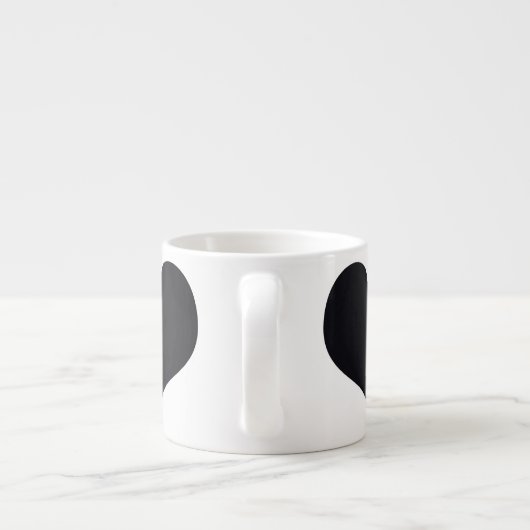 黒いハート エスプレッソカップ (裏面)