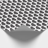 黒いハート ラッピングペーパー (角)