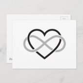 黒いハート（無限大） ポストカード (正面/裏面)