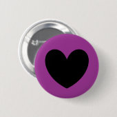 黒いハート(紫) 缶バッジ (正面&裏面)