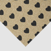 黒いハート、金ゴールドグリッタースパーク 薄葉紙 (詳細)