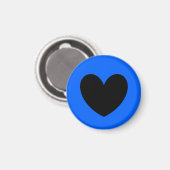 黒いハート（青） マグネット (正面/裏面)