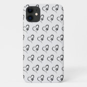 黒いハートCase-Mate iPhoneケースで犬の手の印刷 Case-Mate iPhoneケース (裏面)