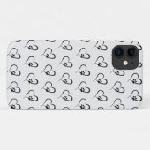 黒いハートCase-Mate iPhoneケースで犬の手の印刷 Case-Mate iPhoneケース (裏面(横))
