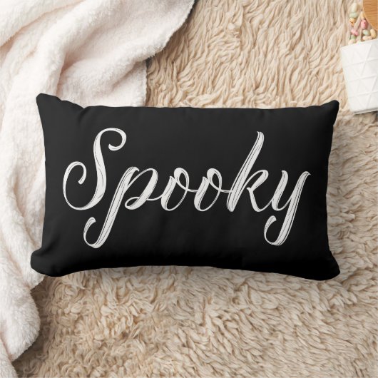 黒いハ不気味ロウィーン枕 ランバークッション (ブランケット)