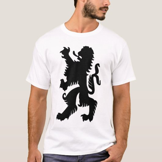 黒いバイエルンのライオン Tシャツ (正面)