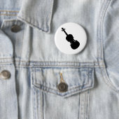 黒いバイオリンアイコン 缶バッジ (インサイチュ)